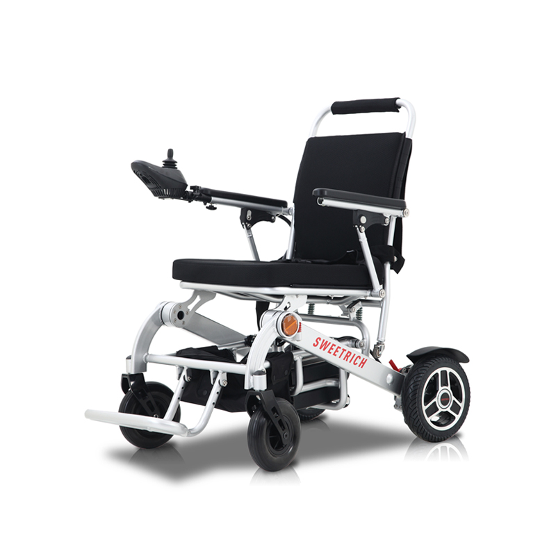 Ifold Medical Foldable Aluminum Rollator Wheelchair na may footrest light weelchair